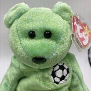 Kicks the Bear TY Beanie Baby NWT